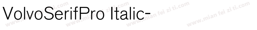 VolvoSerifPro Italic字体转换